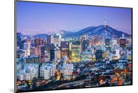 Downtown Cityscape of Seoul, South Korea-SeanPavonePhoto-Mounted Photographic Print