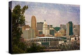 Downtown Columbus with the Football Stadium in the Foreground. this Image Has Been Treated with a T-pdb1-Stretched Canvas