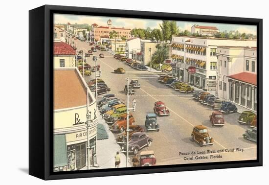 Downtown Coral Gables, Florida-null-Framed Stretched Canvas