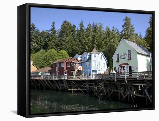 Downtown Creek Street, Ketchikan, Alaska, Usa-Savanah Stewart-Framed Stretched Canvas