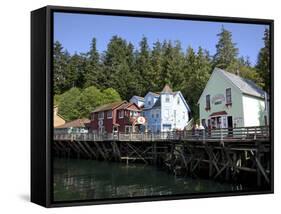 Downtown Creek Street, Ketchikan, Alaska, Usa-Savanah Stewart-Framed Stretched Canvas