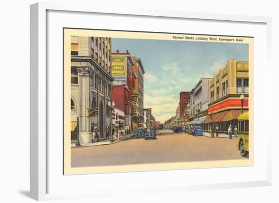 Downtown Davenport-null-Framed Art Print
