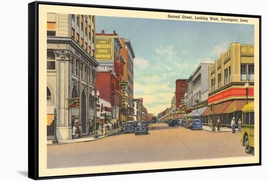 Downtown Davenport-null-Framed Stretched Canvas
