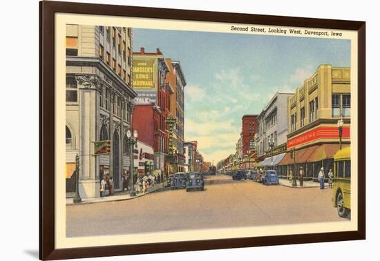 Downtown Davenport-null-Framed Art Print