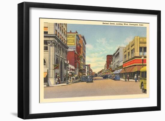 Downtown Davenport-null-Framed Art Print