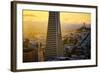 Downtown Detail and Golden Light, San Francisco, Cityscape, Urban View-Vincent James-Framed Photographic Print