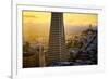 Downtown Detail and Golden Light, San Francisco, Cityscape, Urban View-Vincent James-Framed Photographic Print