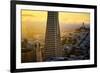 Downtown Detail and Golden Light, San Francisco, Cityscape, Urban View-Vincent James-Framed Photographic Print