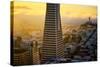 Downtown Detail and Golden Light, San Francisco, Cityscape, Urban View-Vincent James-Stretched Canvas