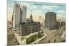 Downtown Detroit, Michigan-null-Mounted Premium Giclee Print