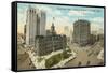 Downtown Detroit, Michigan-null-Framed Stretched Canvas