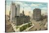 Downtown Detroit, Michigan-null-Stretched Canvas