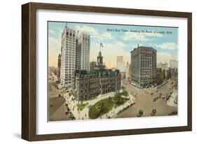 Downtown Detroit, Michigan-null-Framed Art Print