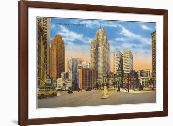 Downtown Detroit, Michigan-null-Framed Premium Giclee Print