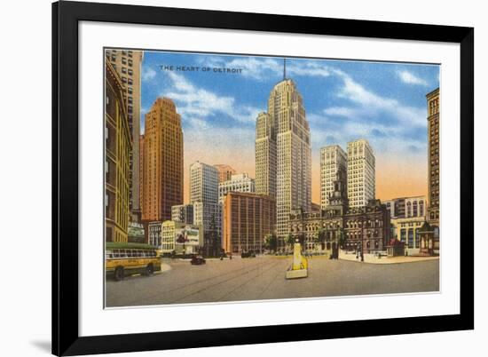 Downtown Detroit, Michigan-null-Framed Premium Giclee Print