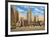 Downtown Detroit, Michigan-null-Framed Premium Giclee Print