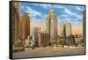 Downtown Detroit, Michigan-null-Framed Stretched Canvas