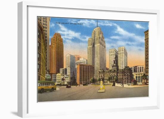 Downtown Detroit, Michigan-null-Framed Art Print