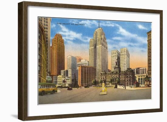 Downtown Detroit, Michigan-null-Framed Art Print