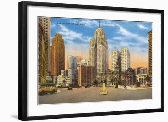 Downtown Detroit, Michigan-null-Framed Art Print