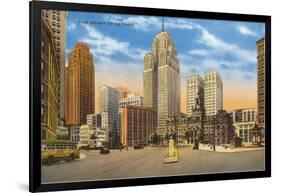 Downtown Detroit, Michigan-null-Framed Art Print