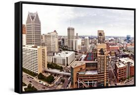 Downtown Detroit-Andrew Bayda-Framed Stretched Canvas