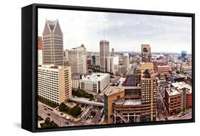 Downtown Detroit-Andrew Bayda-Framed Stretched Canvas