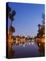 Downtown District Skyscrapers Located Behind Echo Park Lake, Los Angeles, California, USA-Kober Christian-Stretched Canvas