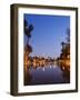 Downtown District Skyscrapers Located Behind Echo Park Lake, Los Angeles, California, USA-Kober Christian-Framed Photographic Print