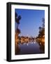 Downtown District Skyscrapers Located Behind Echo Park Lake, Los Angeles, California, USA-Kober Christian-Framed Photographic Print