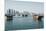 Downtown Doha with its Impressive Skyline of Skyscrapers and Authentic Dhows in the Bay-Matt-Mounted Photographic Print