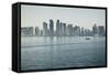 Downtown Doha with its Impressive Skyline of Skyscrapers, Doha, Qatar, Middle East-Matt-Framed Stretched Canvas