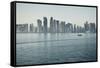 Downtown Doha with its Impressive Skyline of Skyscrapers, Doha, Qatar, Middle East-Matt-Framed Stretched Canvas