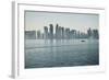 Downtown Doha with its Impressive Skyline of Skyscrapers, Doha, Qatar, Middle East-Matt-Framed Photographic Print