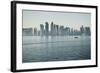 Downtown Doha with its Impressive Skyline of Skyscrapers, Doha, Qatar, Middle East-Matt-Framed Photographic Print