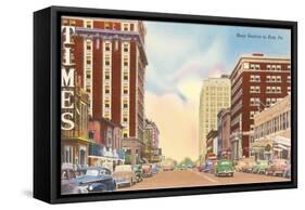 Downtown Erie, Pennsylvania-null-Framed Stretched Canvas