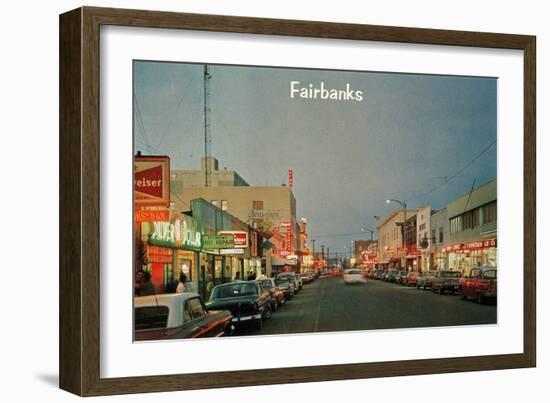 Downtown Fairbanks, Alaska-null-Framed Art Print