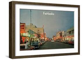 Downtown Fairbanks, Alaska-null-Framed Art Print