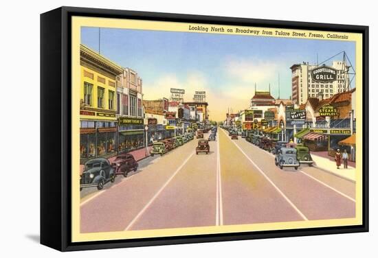 Downtown Fresno, California-null-Framed Stretched Canvas