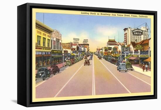 Downtown Fresno, California-null-Framed Stretched Canvas