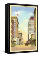 Downtown Fresno, California-null-Framed Stretched Canvas