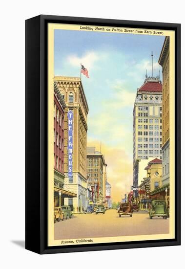 Downtown Fresno, California-null-Framed Stretched Canvas