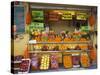 Downtown Fruit Stand, Tel Aviv, Israel-Walter Bibikow-Stretched Canvas