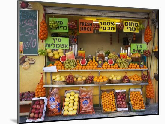 Downtown Fruit Stand, Tel Aviv, Israel-Walter Bibikow-Mounted Photographic Print