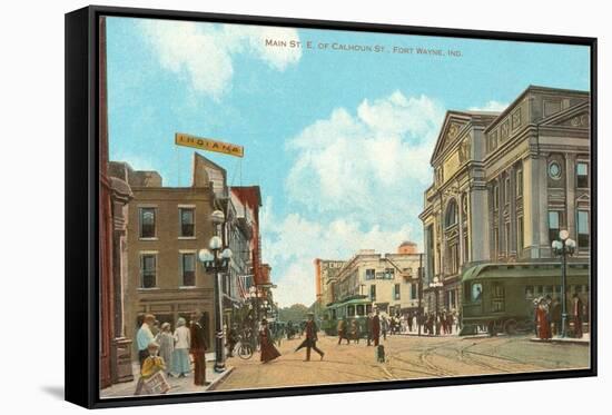 Downtown Ft. Wayne, Indiana-null-Framed Stretched Canvas