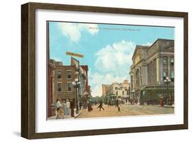 Downtown Ft. Wayne, Indiana-null-Framed Art Print