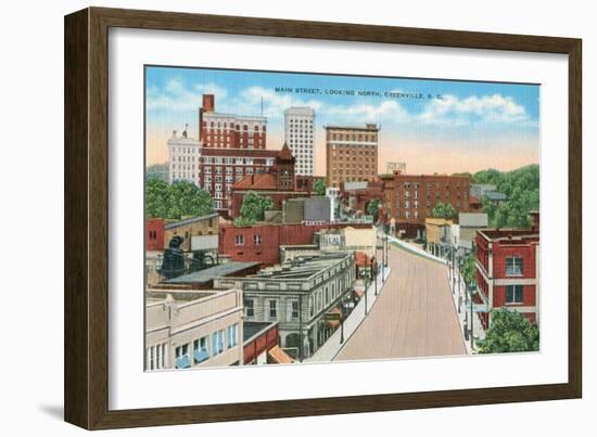Downtown Greenville, South Carolina-null-Framed Art Print