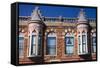 Downtown Historic Buildings, Guthrie, Oklahoma, USA-Walter Bibikow-Framed Stretched Canvas