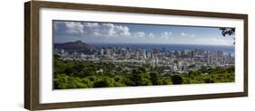 Downtown Honolulu, Hawaii, USA-Charles Crust-Framed Photographic Print