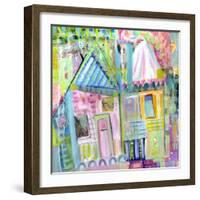 Downtown Houses-Wyanne-Framed Giclee Print